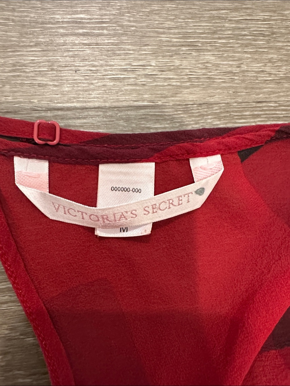 Red Satin Slip Dress with Abstract Black Stripe Detail Victoria secret silk dres - Picture 2 of 5